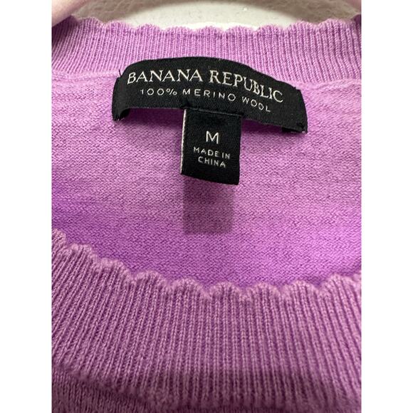 Banana Republic Sweater Womens M Extra Fine Merino Wool Pullover Lightweight - Picture 3 of 6